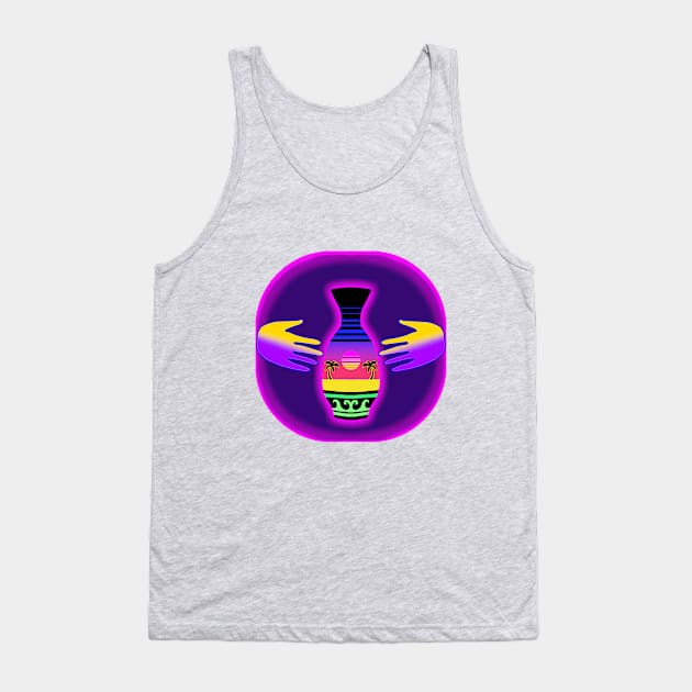 Synth of the Arts: Ceramics (purple bg) Tank Top by VixenwithStripes
